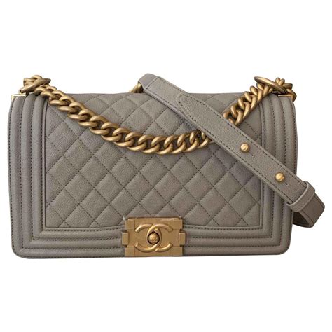 chanel boy grey bag|Chanel classic grey flap bag.